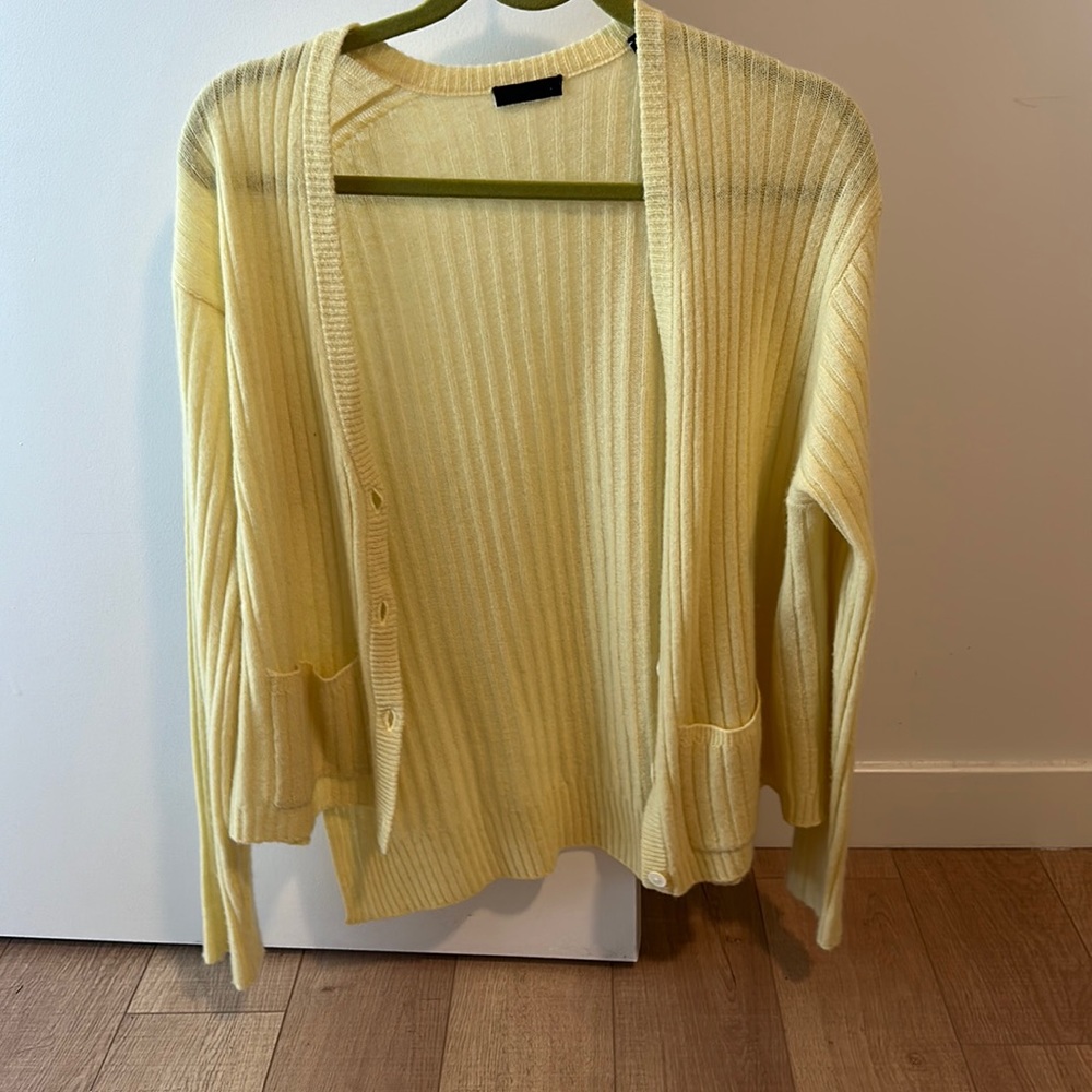ATM Cashmere Yellow Cardigan